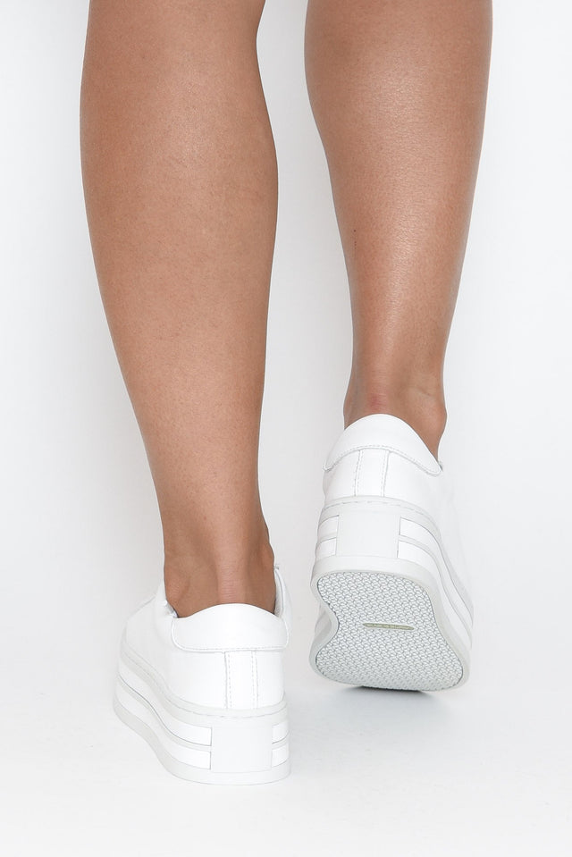 Oracle White Leather Platform Sneaker image 7