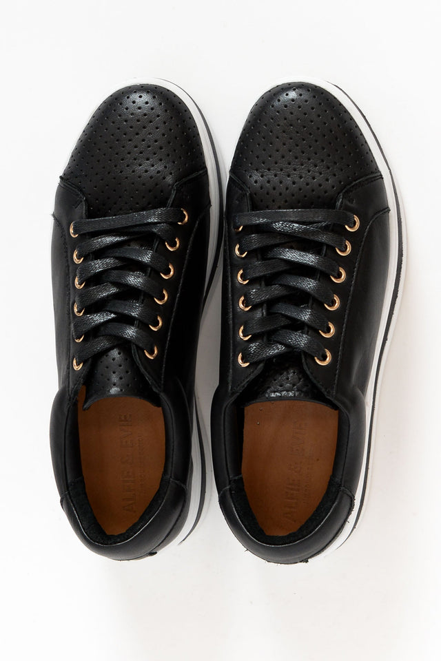 Paradise Black Leather Sneaker