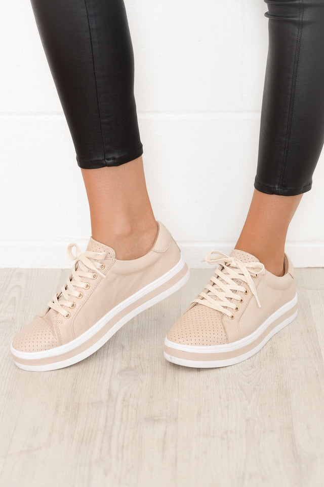 Paradise Nude Leather Sneaker image 1