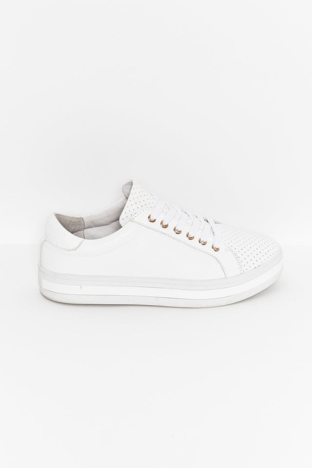 Paradise White Leather Sneaker