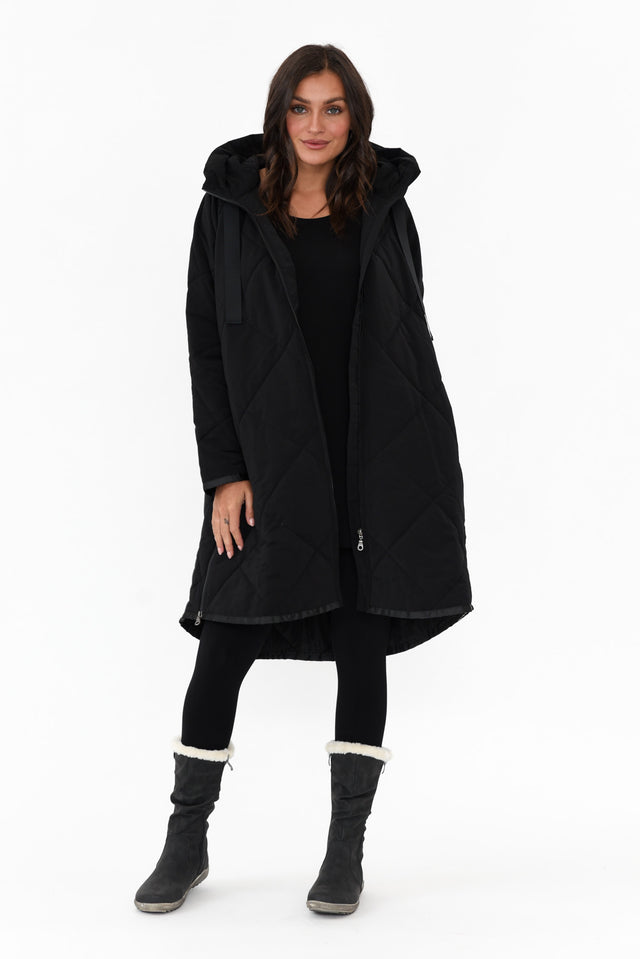 Ramsay Black Quilted Puffer Coat