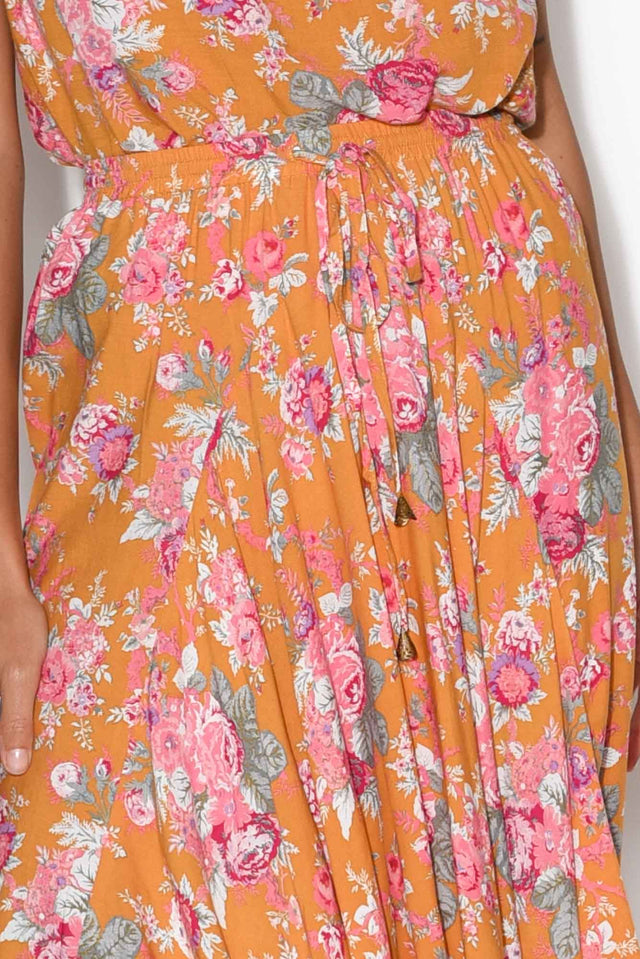 Rara Antique Floral Midi Skirt