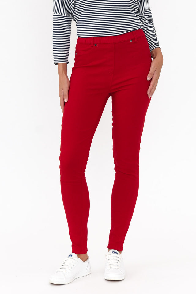 Reed Red Stretch Cotton Pants image 1