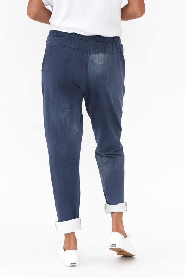 Sloan Dark Blue Wash Cotton Pants image 6