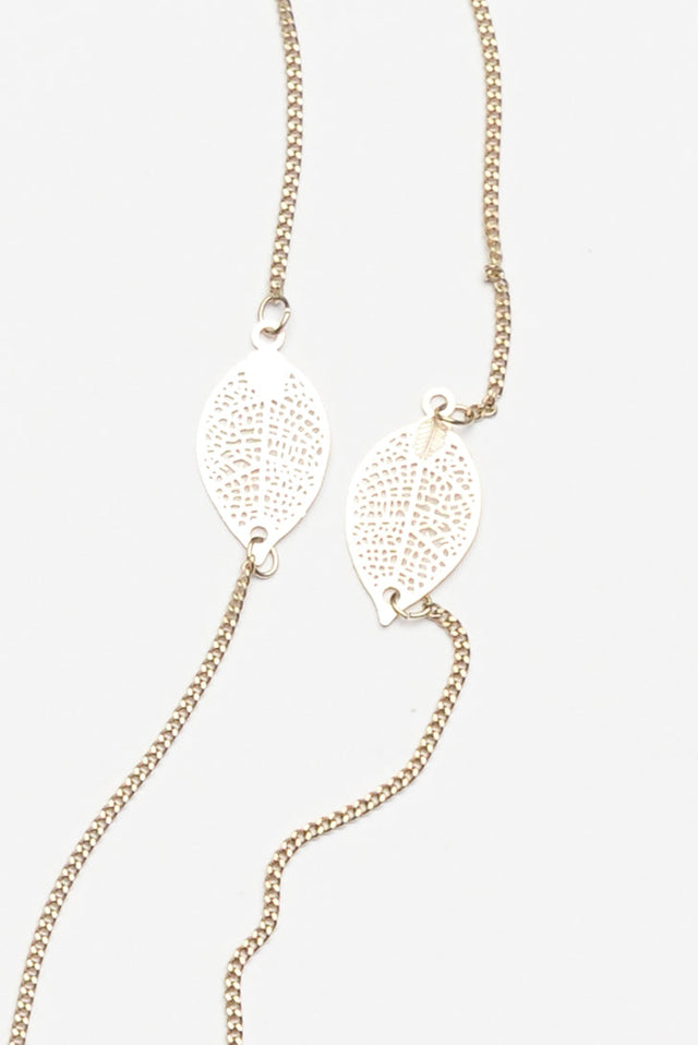 Stem Gold Leaf Fine Chain Necklace