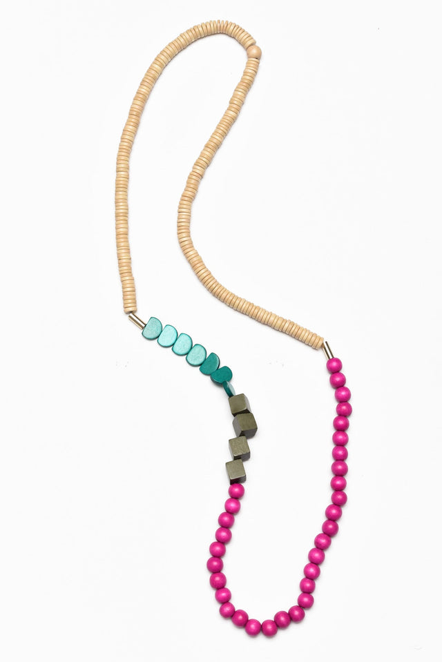 Tessa Pink Long Beaded Necklace