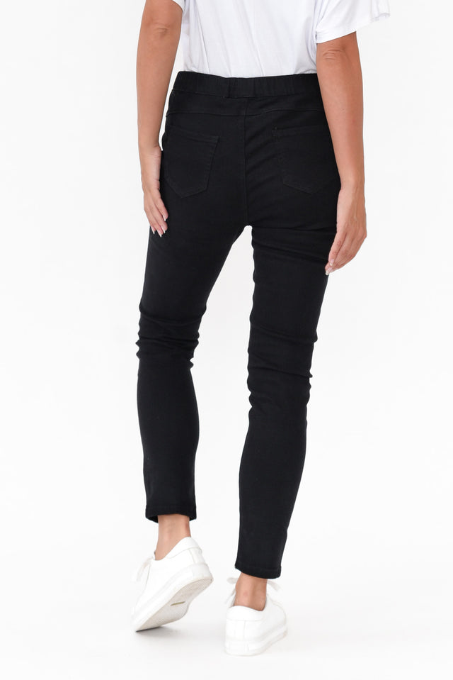 Verona Black Cotton Stretch Jeans